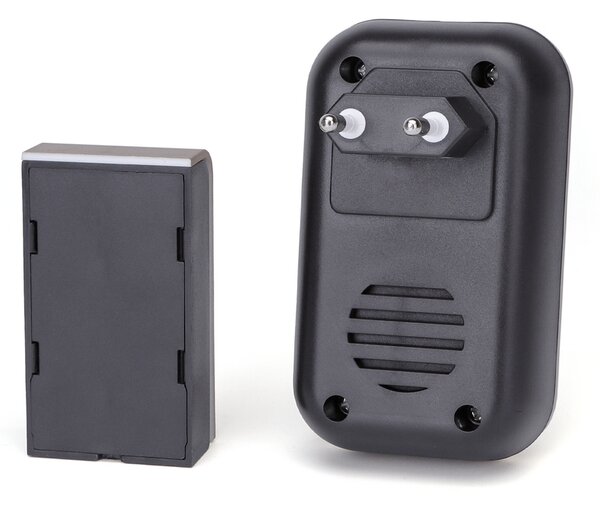 Campanello senza fili Aigostar da esterno 1 pulsante e 2 riceventi colore nero e oro