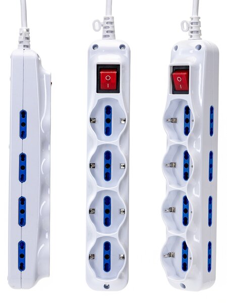 Ciabatta multipresa elettrica 12 posti con cavo da 1,5m – 8 Prese Bipasso + 4 Prese Schuko Aigostar