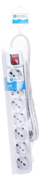 Ciabatta multipresa elettrica 7 posti con cavo da 3m – 7 Prese Schuko+Bipasso Aigostar