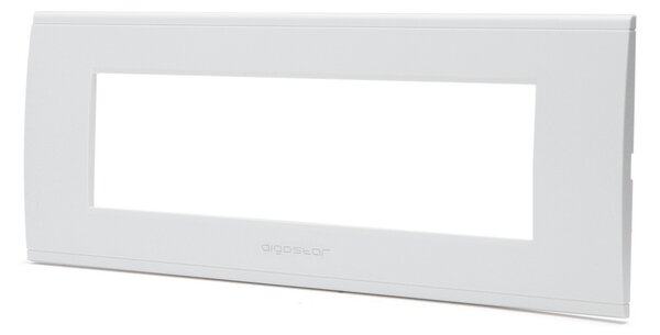 Placca 7 moduli 506 in plastica bianca compatibile anche con BTicino Livinglight