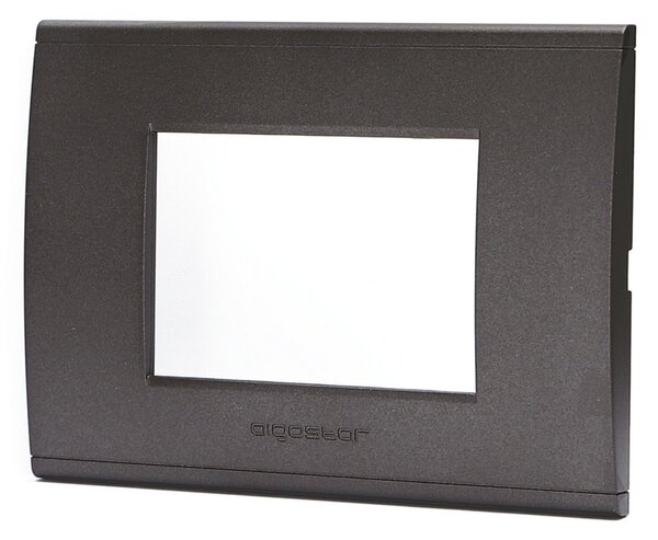 Placca 3 moduli 503 in plastica nera compatibile anche con BTicino Livinglight