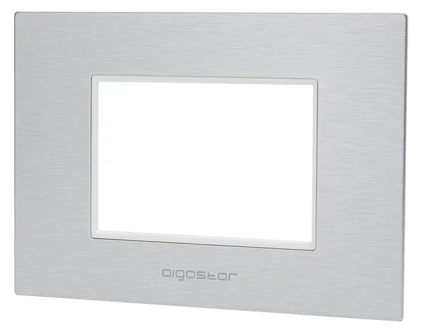 Placca 3 moduli 503 in alluminio argento compatibile anche con BTicino Livinglight