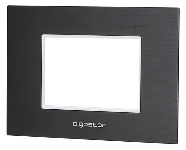 Placca 3 moduli 503 in alluminio nera compatibile anche con BTicino Livinglight