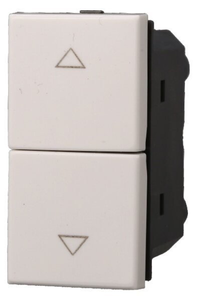 Doppio Pulsante Saliscendi con frecce 10A interbloccato bianco compatibile anche con BTicino Axolute