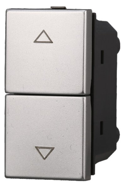 Doppio Pulsante Saliscendi con frecce 10A interbloccato grigio compatibile anche con BTicino Axolute