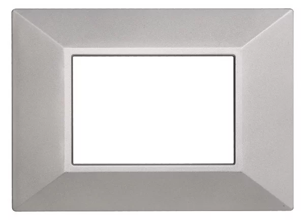 Placca 3 moduli 503 in plastica argento Piramide compatibile anche con BTicino Axolute