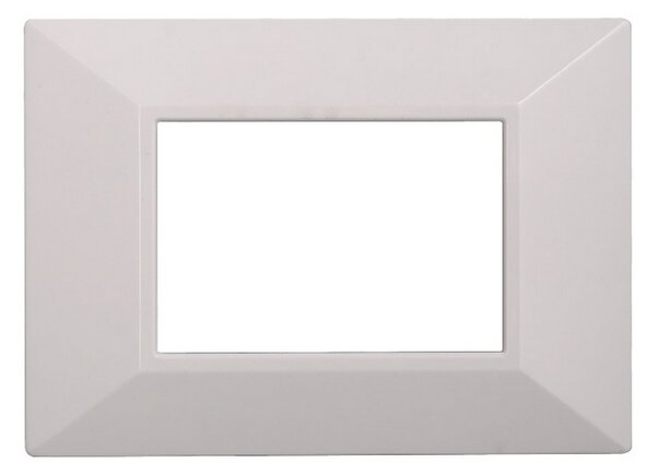 Placca 3 moduli 503 in plastica bianca Piramide compatibile anche con BTicino Axolute