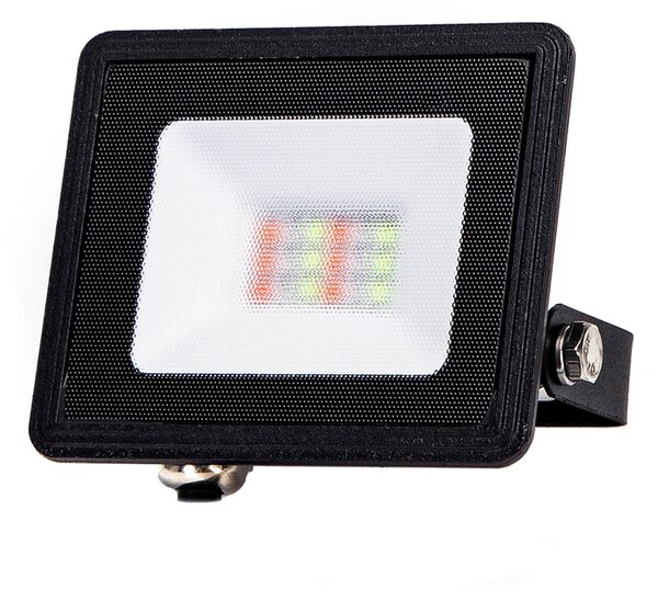 Faro proiettore Led 10W Nero da esterno IP65 RGB luce regolabile e dimmerabile con telecomando Aigostar