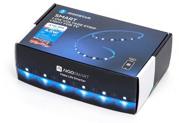 Striscia Led Smart 5V 36W 4×0,5 metri WiFi RGB luce regolabile e dimmerabile con telecomando Aigostar