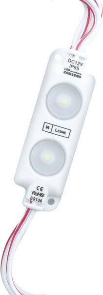 Moduli Led SMD 12V 1W 2 Led IP65 catena 20pz per insegne pubblicitarie Bianco freddo 6000K M LEDME