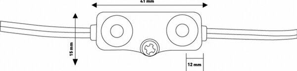 Moduli Led SMD 12V 1W 2 Led IP68 catena 20pz per insegne pubblicitarie Bianco freddo 6500K M LEDME