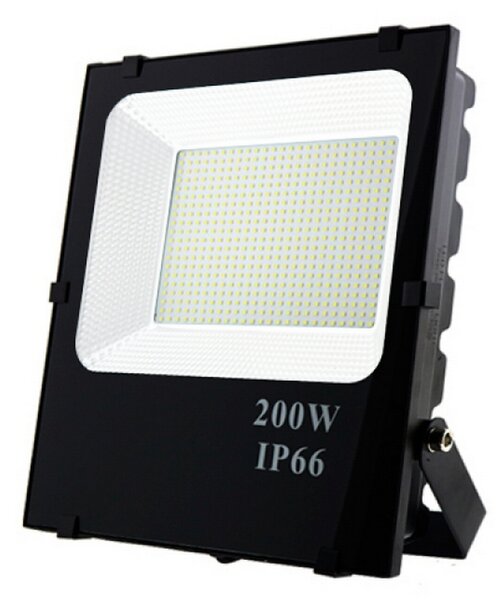 Faro proiettore Led 200W Nero da esterno IP65 Bianco Caldo 3000K M LEDME