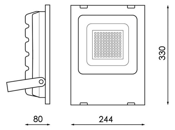 Faro proiettore Led 150W Nero da esterno IP65 Bianco Neutro 4500K M LEDME