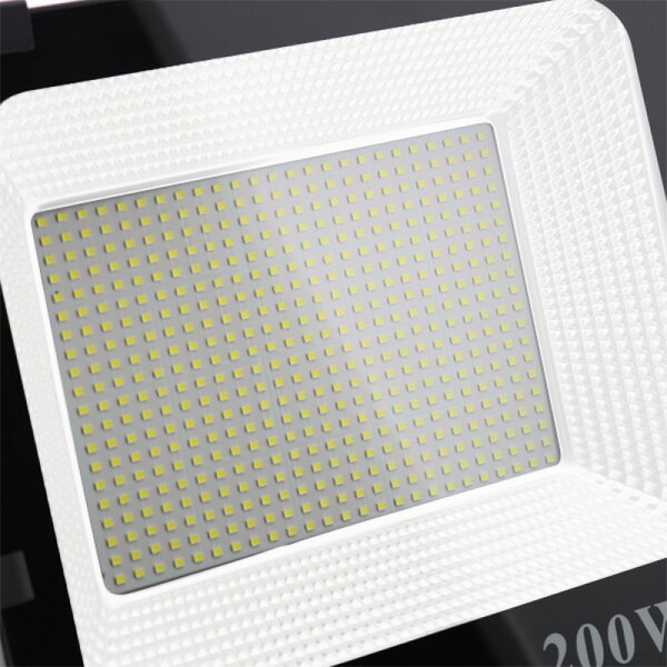 Faro proiettore Led 200W Nero da esterno IP65 Bianco Caldo 3000K M LEDME