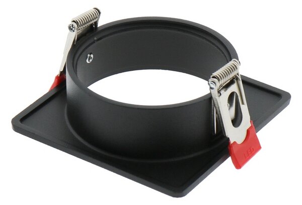 Portafaretto fisso per faretto Cobfix 10W da incasso 83x83mm Nero Quadrato 1 posto M LEDME