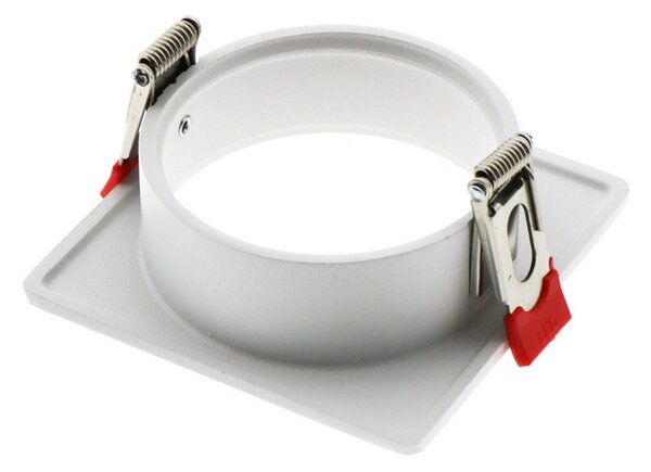 Portafaretto fisso per faretto Cobfix 10W da incasso 83x83mm Bianco Quadrato 1 posto M LEDME