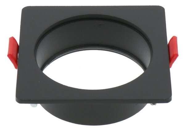 Portafaretto fisso per faretto Cobfix 10W da incasso 83x83mm Nero Quadrato 1 posto M LEDME