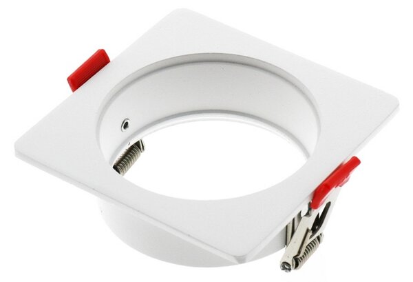 Portafaretto fisso per faretto Cobfix 10W da incasso 83x83mm Bianco Quadrato 1 posto M LEDME
