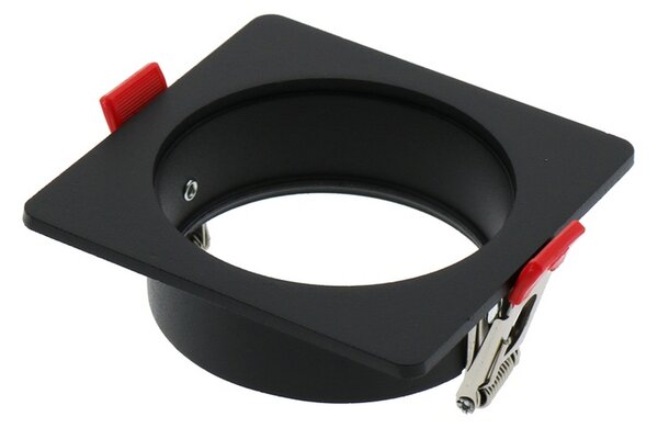Portafaretto fisso per faretto Cobfix 10W da incasso 83x83mm Nero Quadrato 1 posto M LEDME
