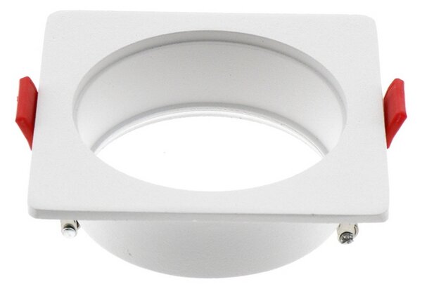 Portafaretto fisso per faretto Cobfix 10W da incasso 83x83mm Bianco Quadrato 1 posto M LEDME