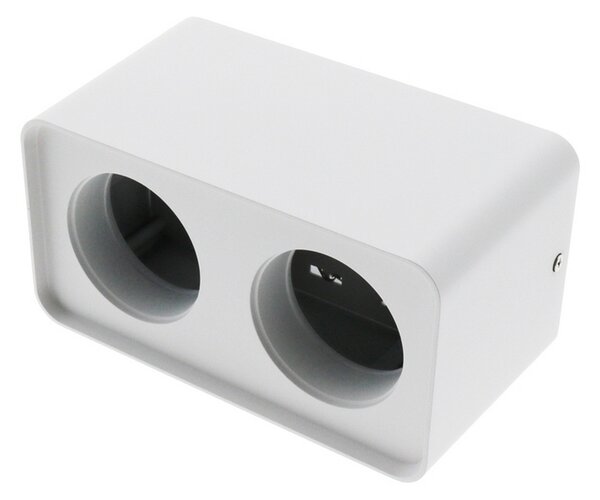 Portafaretto fisso per faretto Cobfix 10W da superfice 200x110mm Bianco Rettangolare 2 posti M LEDME