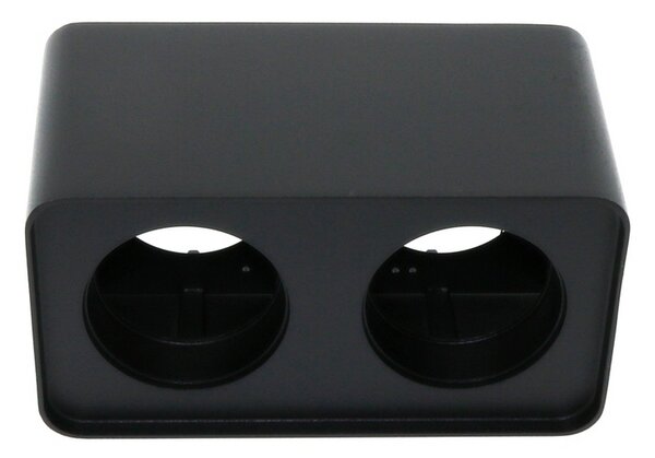 Portafaretto fisso per faretto Cobfix 10W da superfice 200x110mm Nero Rettangolare 2 posti M LEDME