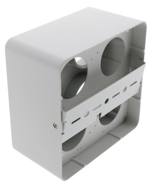 Portafaretto fisso per faretto Cobfix 10W da superfice 205x205mm Bianco Quadrato 4 posti M LEDME