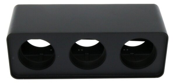 Portafaretto fisso per faretto Cobfix 10W da superfice 295x110mm Nero Rettangolare 3 posti M LEDME