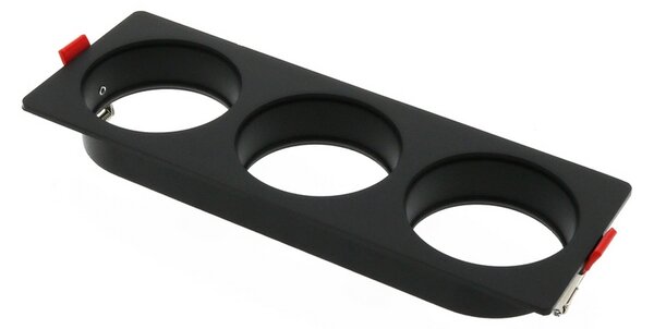 Portafaretto fisso per faretto Cobfix 10W da incasso 247x87mm Nero Rettangolare 3 posti M LEDME