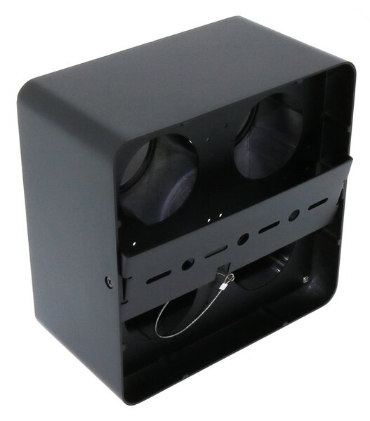 Portafaretto fisso per faretto Cobfix 10W da superfice 205x205mm Nero Quadrato 4 posti M LEDME