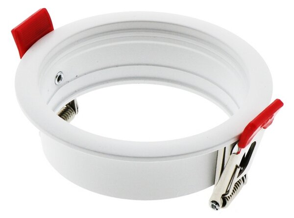 Portafaretto fisso per faretto Cobfix 10W da incasso diametro 84mm Bianco Rotondo 1 posto M LEDME