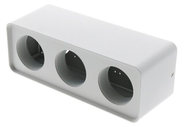 Portafaretto fisso per faretto Cobfix 10W da superfice 295x110mm Bianco Rettangolare 3 posti M LEDME