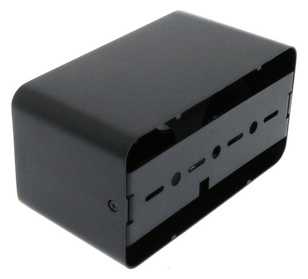 Portafaretto fisso per faretto Cobfix 10W da superfice 200x110mm Nero Rettangolare 2 posti M LEDME