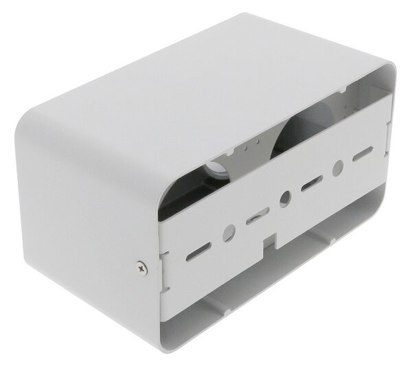 Portafaretto fisso per faretto Cobfix 10W da superfice 200x110mm Bianco Rettangolare 2 posti M LEDME