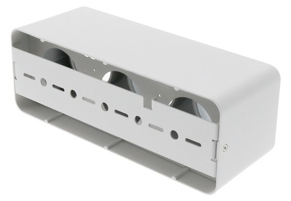 Portafaretto fisso per faretto Cobfix 10W da superfice 295x110mm Bianco Rettangolare 3 posti M LEDME