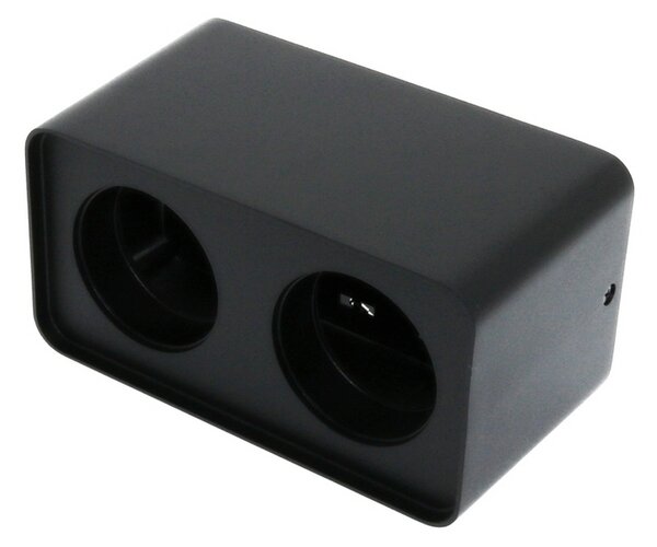 Portafaretto fisso per faretto Cobfix 10W da superfice 200x110mm Nero Rettangolare 2 posti M LEDME