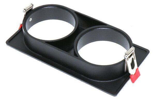 Portafaretto fisso per faretto Cobfix 10W da incasso 167x87mm Nero Rettangolare 2 posti M LEDME