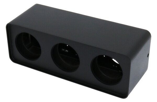 Portafaretto fisso per faretto Cobfix 10W da superfice 295x110mm Nero Rettangolare 3 posti M LEDME