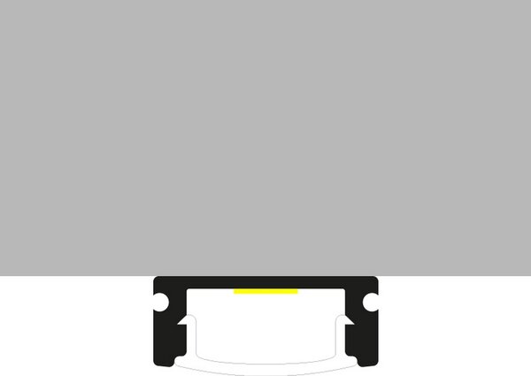 Profilo Led piatto U Sid Bianco laccato per strisce Led 12-24V a superfice 2 metri in alluminio M LEDME