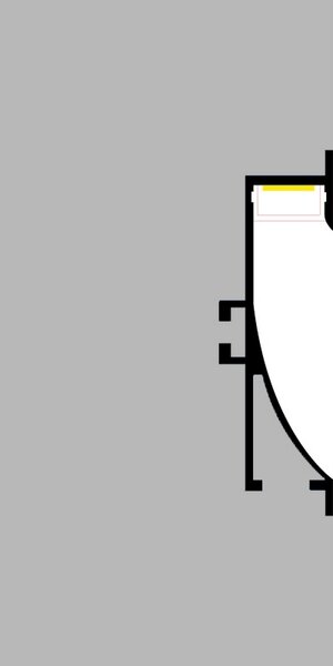 Profilo Led battiscopa Swinsuit per strisce Led 12-24V da incasso 2 metri in alluminio M LEDME