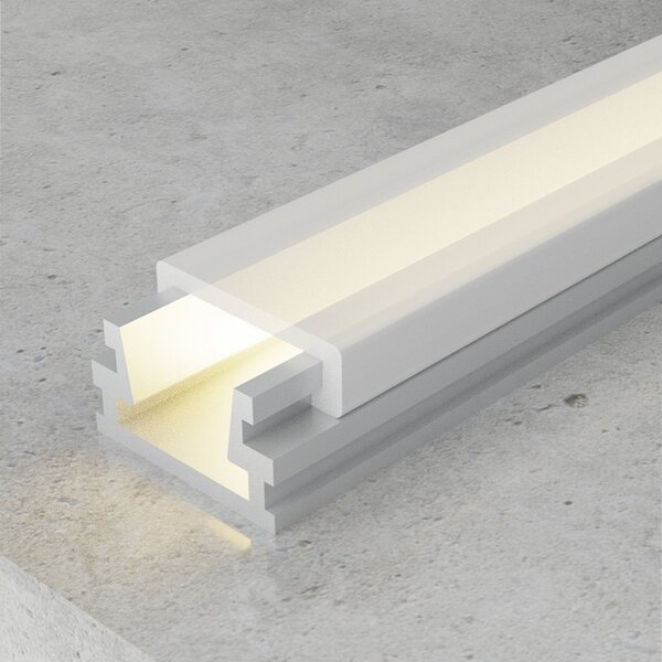 Profilo Led piatto U Slim per strisce Led 12-24V a superfice 2 metri in alluminio M LEDME