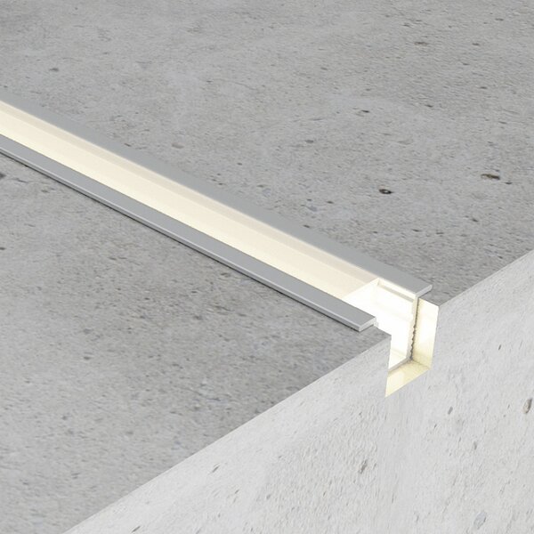 Profilo Led piatto U Yoret Alluminio per strisce Led 12-24V da incasso 2 metri in alluminio M LEDME