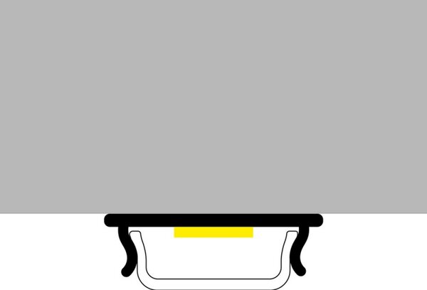 Profilo Led piatto Flexible per strisce Led 12-24V a superfice 2 metri in alluminio M LEDME