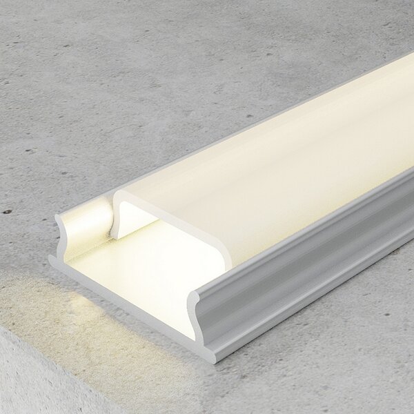 Profilo Led piatto Flexible per strisce Led 12-24V a superfice 2 metri in alluminio M LEDME