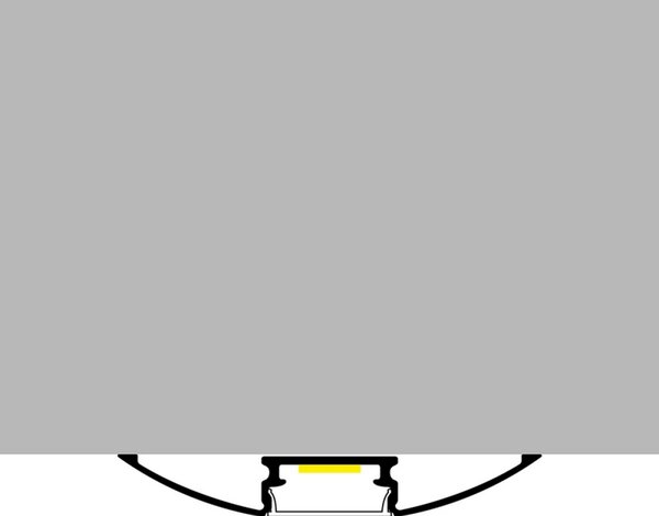 Profilo Led piatto Trend per strisce Led 12-24V a superfice 2 metri in alluminio M LEDME