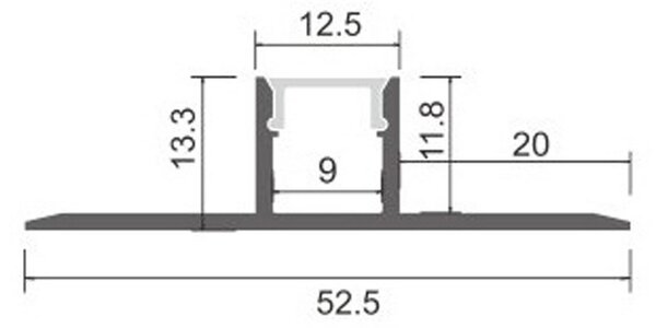 Profilo Led per piastrelle Orer per strisce Led 12-24V da incasso 2 metri in alluminio M LEDME