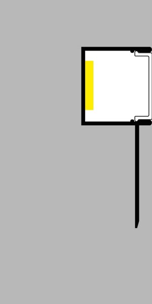 Profilo Led piatto U Hure per strisce Led 12-24V da incasso 2 metri in alluminio M LEDME