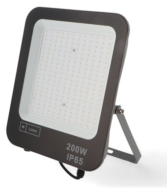 Faro proiettore Led Napoli 200W Nero da esterno IP65 Bianco freddo 6000K M LEDME