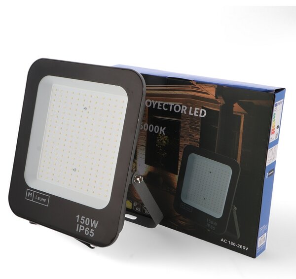 Faro proiettore Led Napoli 150W Nero da esterno IP65 Bianco freddo 6000K M LEDME