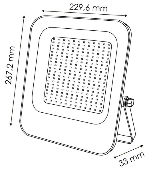 Faro proiettore Led Napoli 150W Nero da esterno IP65 Bianco freddo 6000K M LEDME
